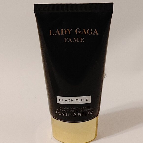 Rare LADY GAGA Fame Black Fluid Lotion 75ml / 2.5 fl oz Half full DISCONTINUED - Picture 1 of 7
